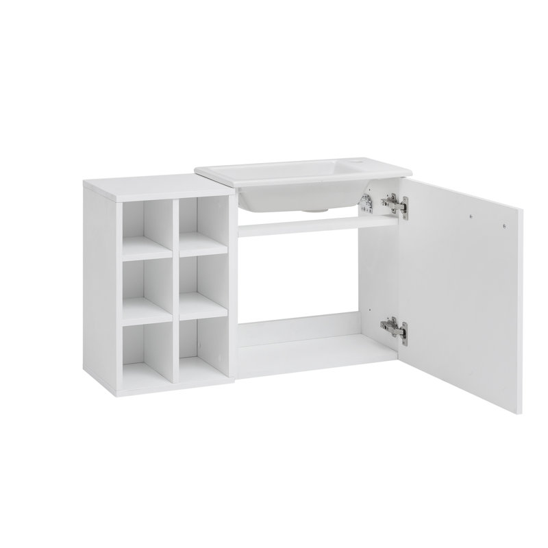 Pablo Vanity & Mirror Set, White