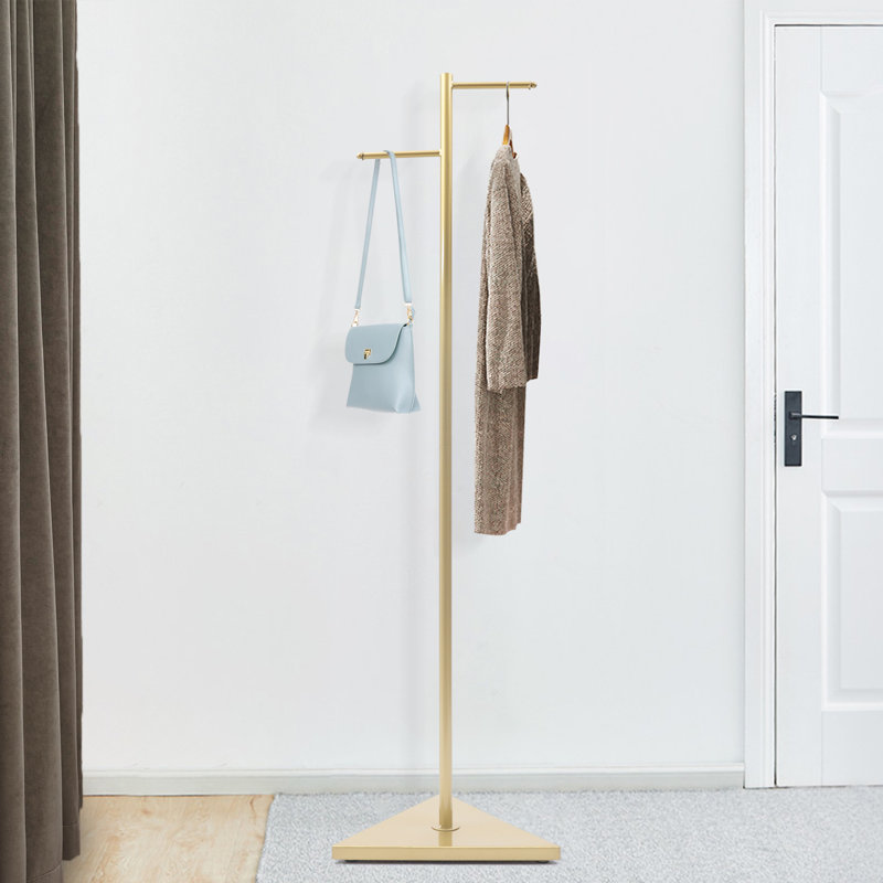 Portemanteau doré Porte-manteau sur pied en métal
