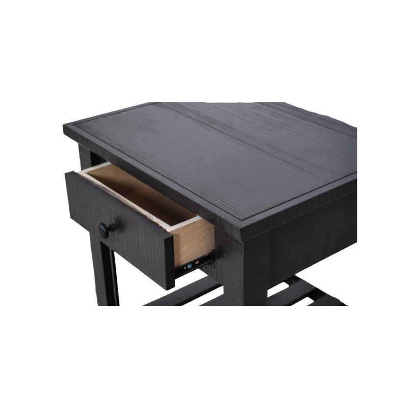Mattie Farmhouse End Table, Wood Accent Side Table