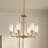 Vetivene 6 - Light Steel Dimmable Chandelier