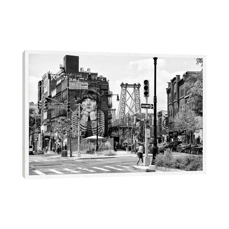 Brooklyn by Philippe Hugonnard - Print on Canvas, White Floater Framed, 66.04cm H x 101.6cm W x 3.81cm D