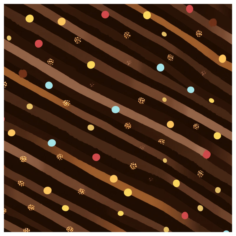 Rideaux de fenêtre bruns à rayures, voilages et voilages à motif - 1 panneau, Blockout, 50" x 92" - 1 Panel