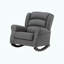 Chaise berçante moderne en tissu gris
