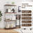 4-Tier Multipurpose Display Rack with Metal Frame