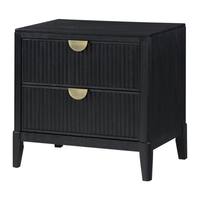 Mason Black 2-Drawer Nightstand by Red Barrel Studio