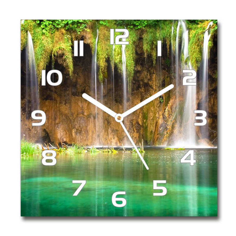 Johntrell Glass Wall Clock, White