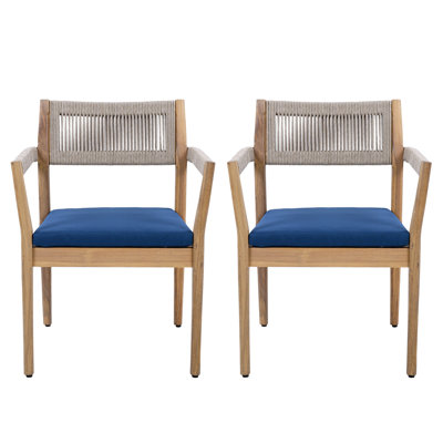 Acacia Wood Chairs Set of 2