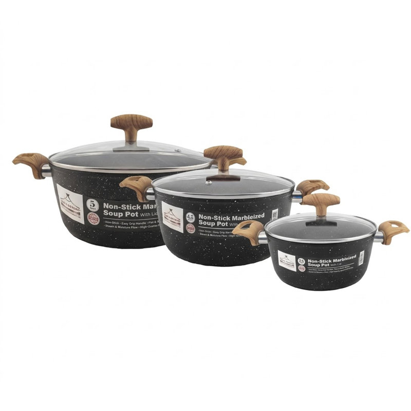 5 Qt. Marbleized Non-Stick Stock Pot, 5 quarts