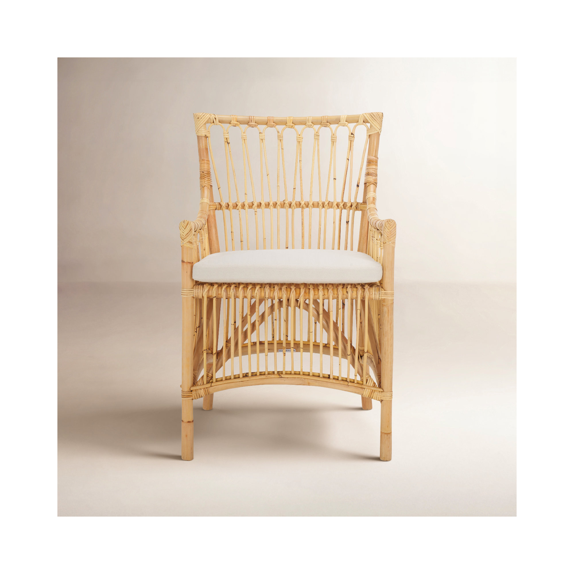 Bree Dining Chair with Cushion, Natural