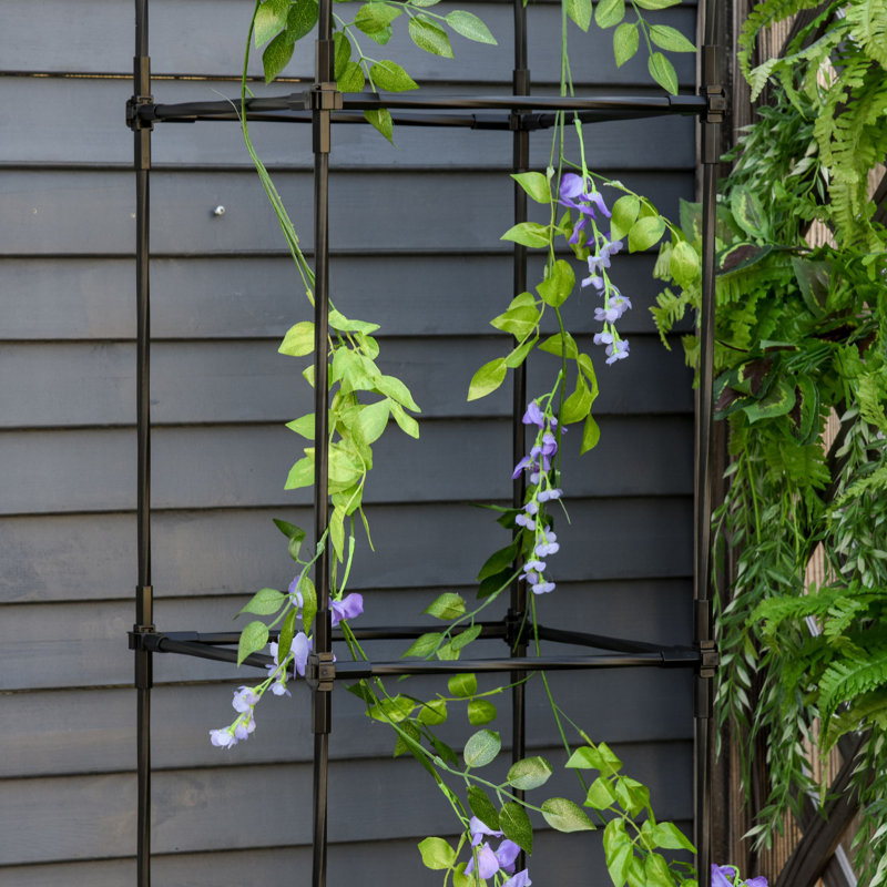 Smajil Metal Elevated Planter with Trellis