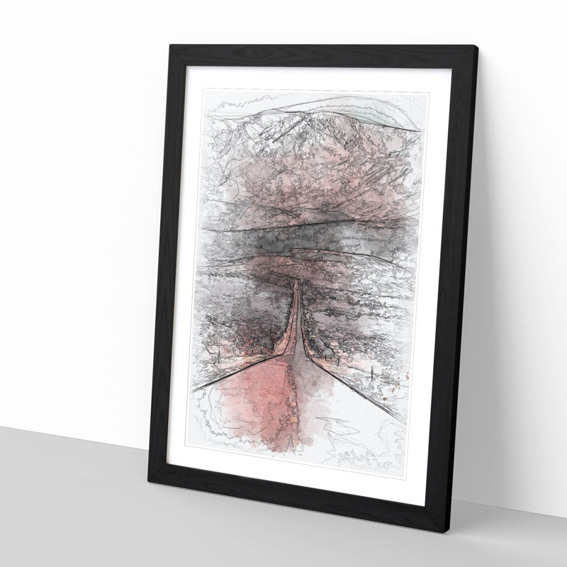 Heading to Death Valley - Picture Frame Painting Print, 45cm H x 33cm W x 2cm D, Black Framed