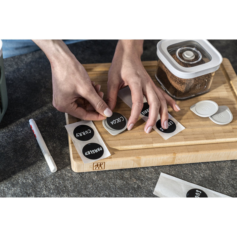 ZWILLING Fresh & Save Cube 10 Piece Silicone Labels with Chalk Marker Set