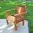 Carmelita 1 - Person Solid Wood Patio Dining Set Umbrella Hole Included Square Table-584834986