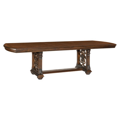 Table de salle à manger traditionnelle 1pc avec rallonges séparées