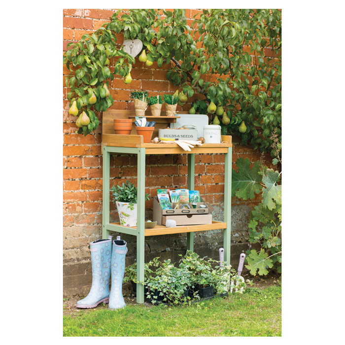 Lillie Eucalyptus Potting Bench, Teak