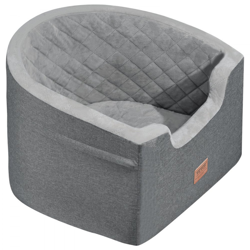 Siège d'auto pour chien pour chien de taille moyenne jusqu'à 55 lb, Gris
