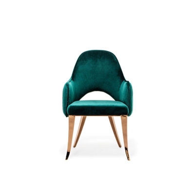Chaise d'appoint en velours Merriott