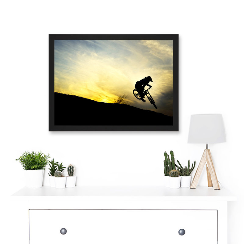Sport MTB Downhill Run Mountain Bike - Single Picture Frame Print