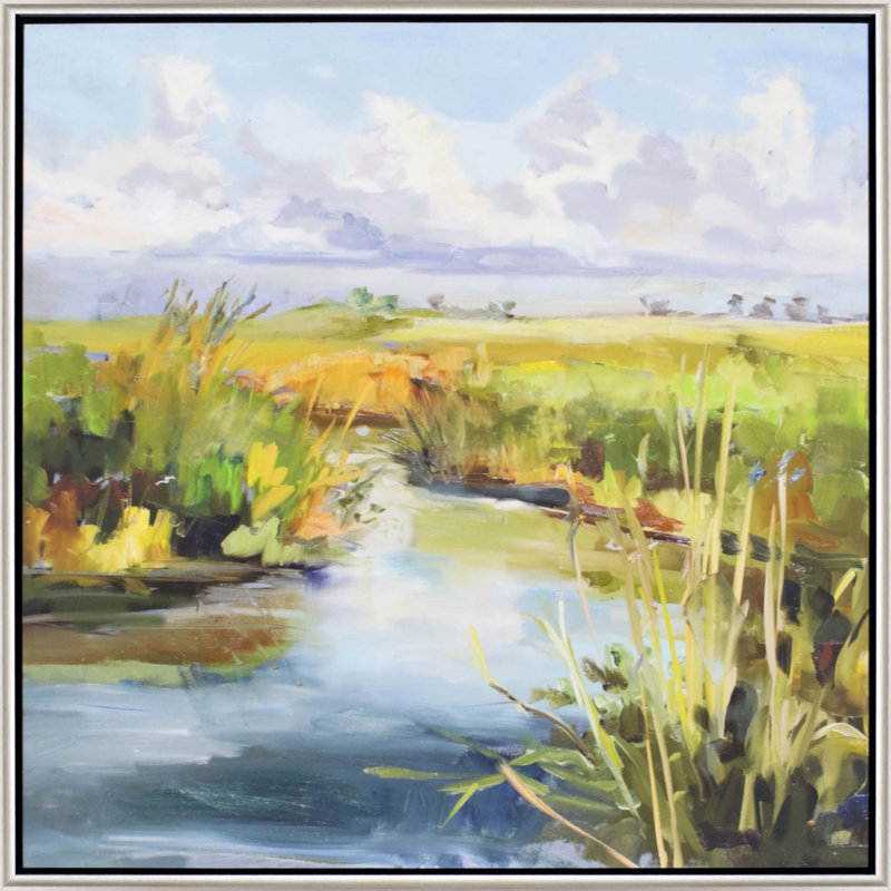 Art mural avec cadre flottant