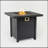 28-Inch Iron Square Propane Fire Pit Table