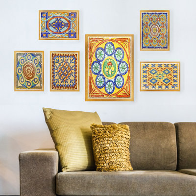 Superbe ensemble d'art mural décoratif en panneau de fibres à densité moyenne (6 pièces), design moderne | 100% panneau de fibres à densité moyenne, épaisseur: 0,8 pouce | Comprend 5 pièces: 9,4 po x 11,4 po et 1 pièce: 9,4 po x 17,3 po | Cadres en plastique durable, parfaits pour la décoration intérieure et les espaces de bureau
