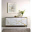 Armoire console avec finition chêne blanc et finition champagne