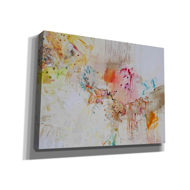 «White Series 4» par Jennifer Gardner, art mural sur toile, H 12 po x l 16 po x P 0,75 po