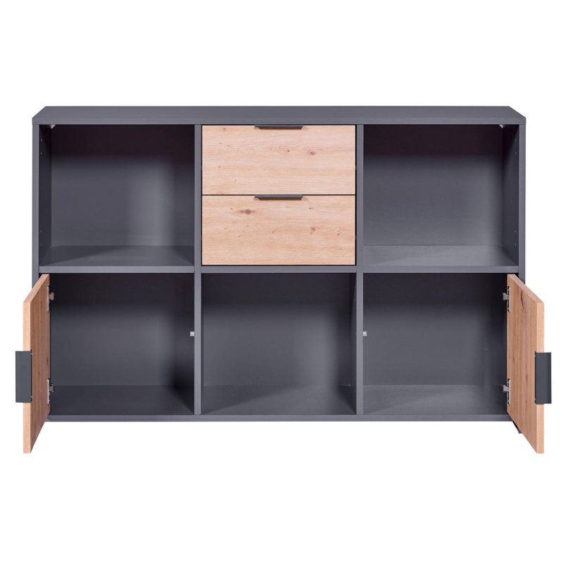 Bookshelf Aksil, Grey/Natural