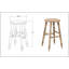 Sacramento Solid Wood Counter Stool-1364954663