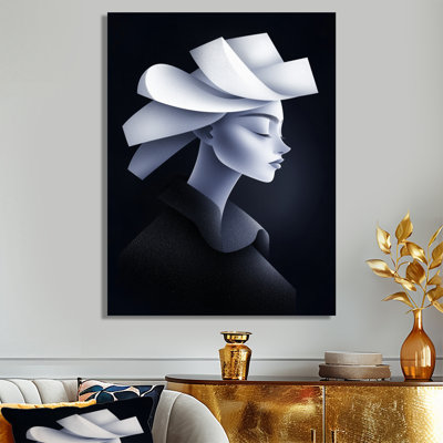 Monochrome Woman Goddess Echoes Of Her Soul III - Woman Metal Art