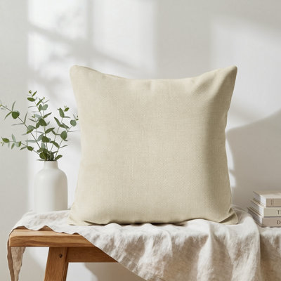 Housse de coussin en chenille douce