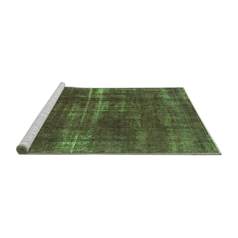 Barty Washable Abstract Indoor Rug, Round 7'