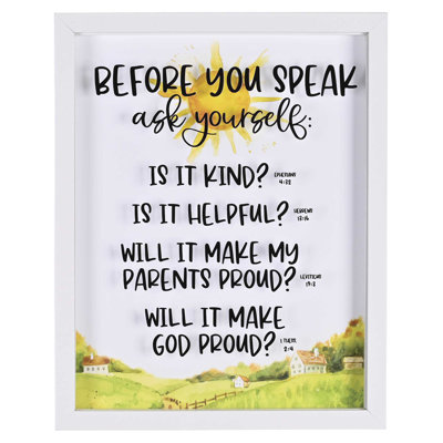 Framed Wall Art Before You Speak 11x14
