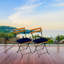 Chaise de patio pliante avec coussin