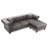 Glory Furniture Nola Velvet Reversible Chaise Sectional-1393727337