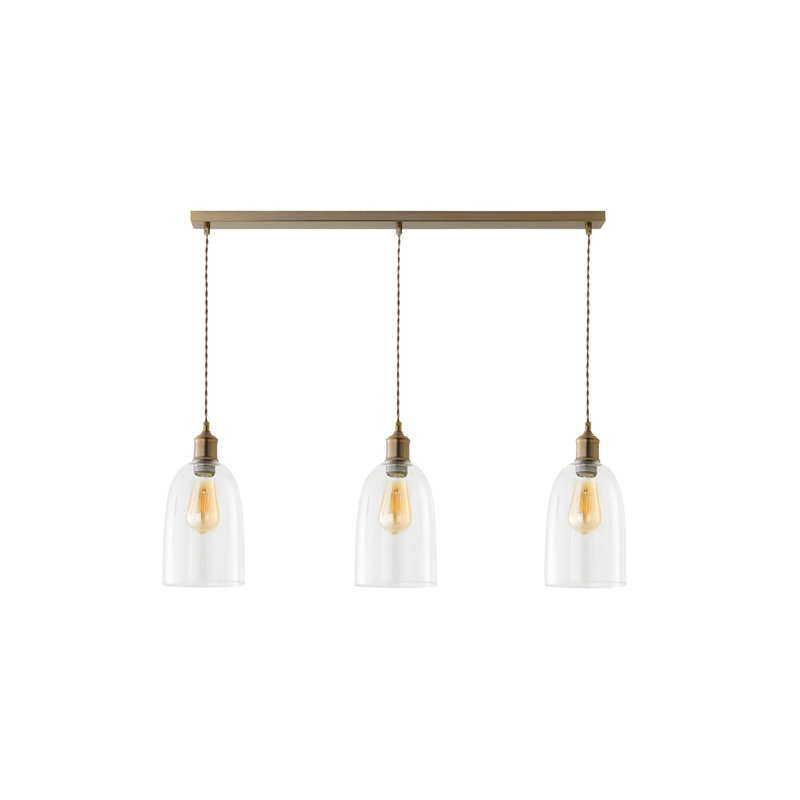 3 - Light Brushed Brass Pendant
