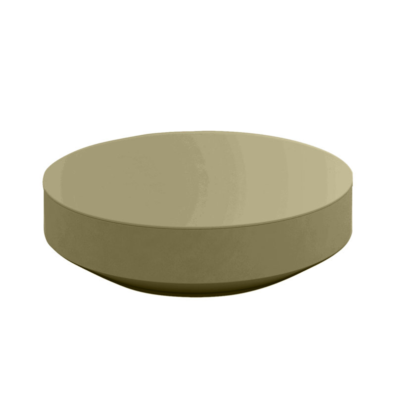 Vela Plastic Coffee Table, White, 47.25"