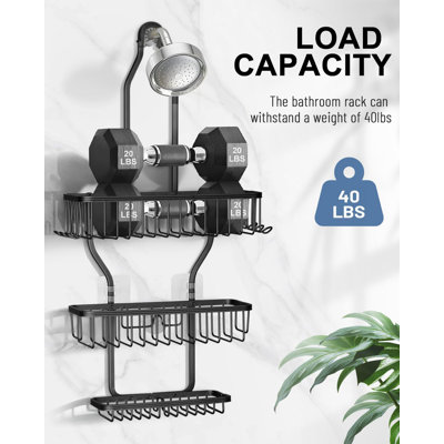 Shower Caddy Hanging - Never Rust Shower Hanging Organizer