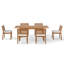 Ensemble repas d'extérieur 7 pièces avec table extensible en acacia
