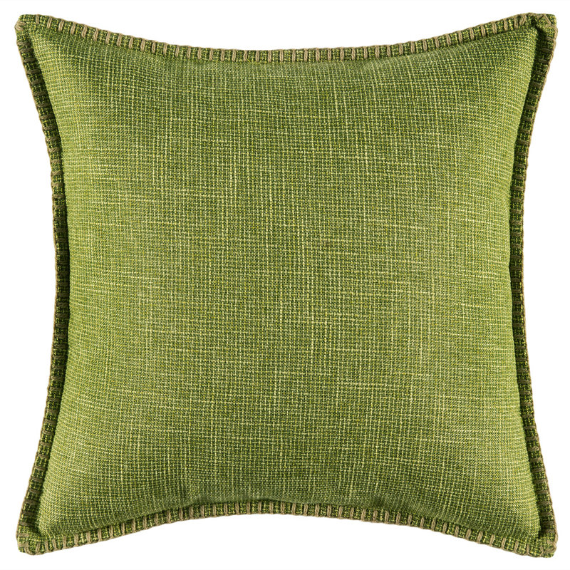 Coussin en tissu, 16 po x 16 po, Vert, Non
