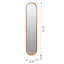 Miroir 9,5 x 2 x 47,2 po avec cadre ovale allongé