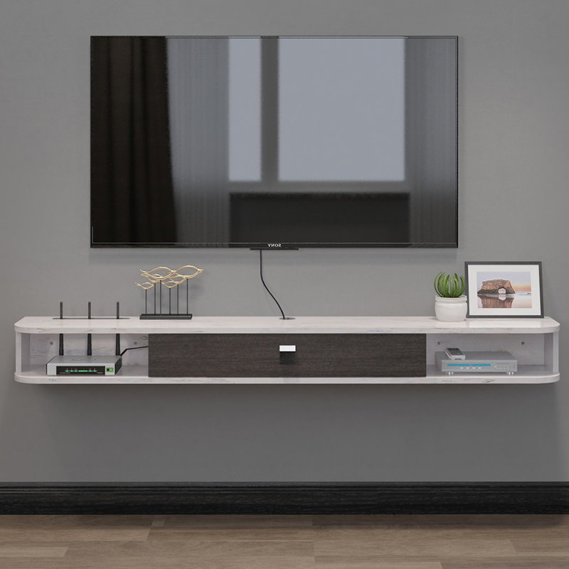 Floating TV Stand for TVs, Grayish-White, 70.86'' W X 7.12'' D X 9.29'' H