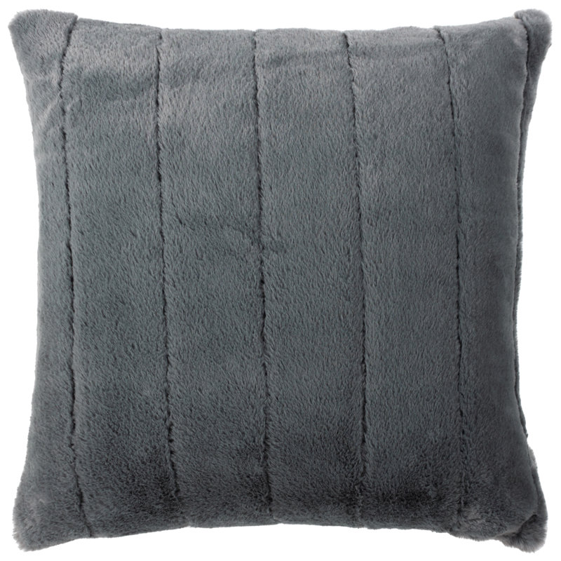 Striped Square Cushion, 45cm H x 45cm W x 10cm D, Grey