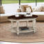 Table basse ovale en bois 42 pouces-784089858-784089859