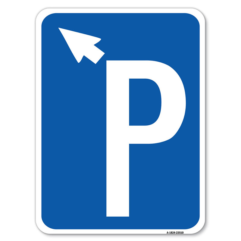 P Symbol (With Up Arrow Pointing Left)/23510, 24" H x 18" W x 1" D