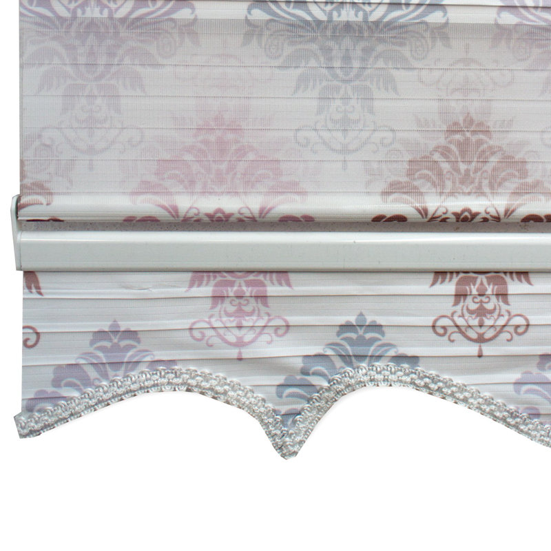 Rideau jour / nuit semi-transparent rose / bleu / brun, L 79 po x L 102 po