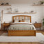 Lit plateforme en bois massif Lamari avec pied de lit et lit gigogne-2020591149-2020591145