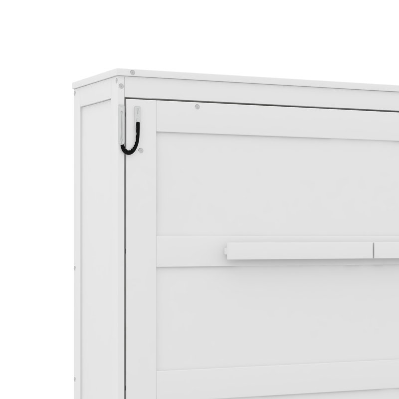 Lit escamotable peu encombrant, Blanc, Grand lit