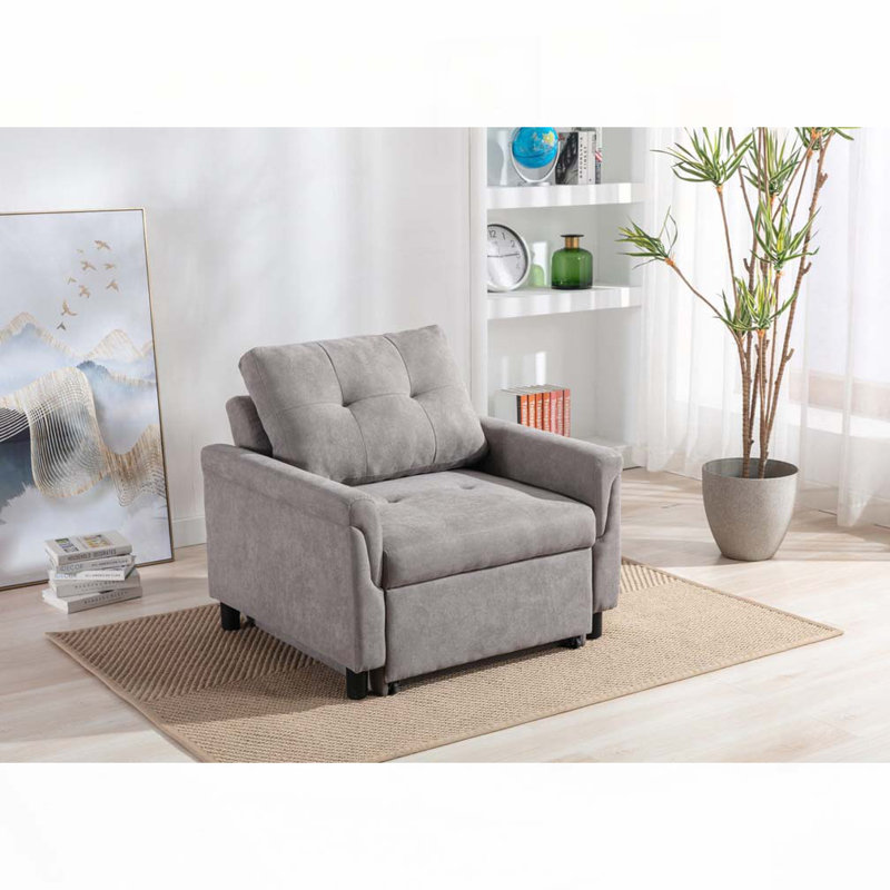 Fauteuil convertible tissé, Gris
