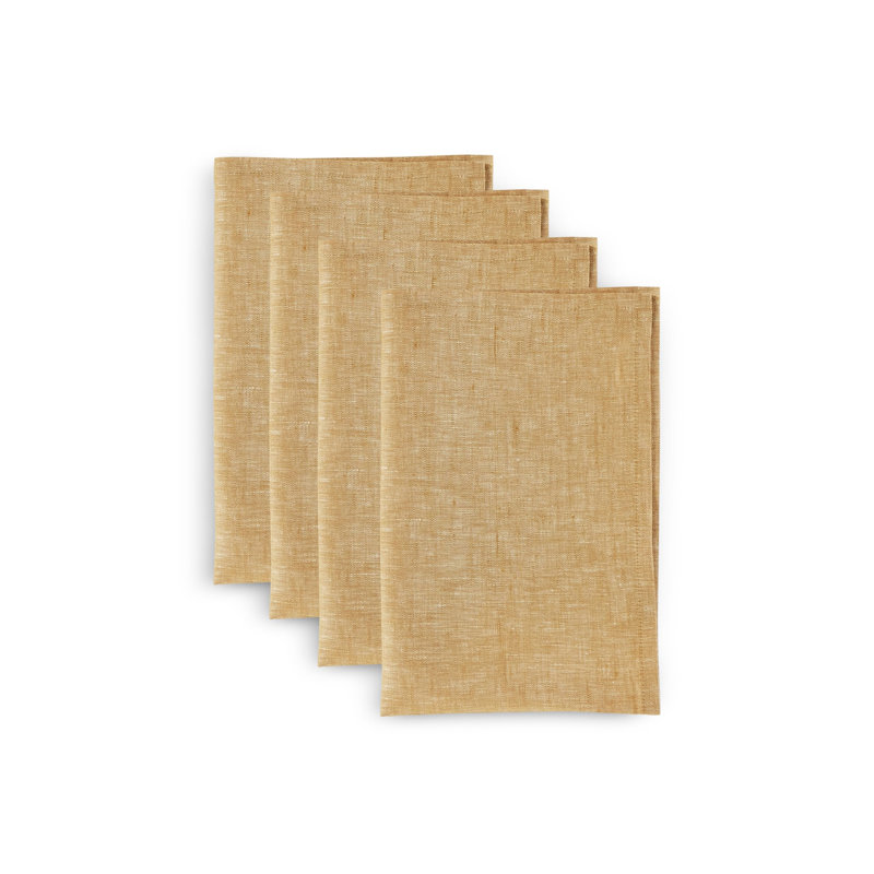 100% Pure Linen Dinner Napkins - Athena, Golden Nugget